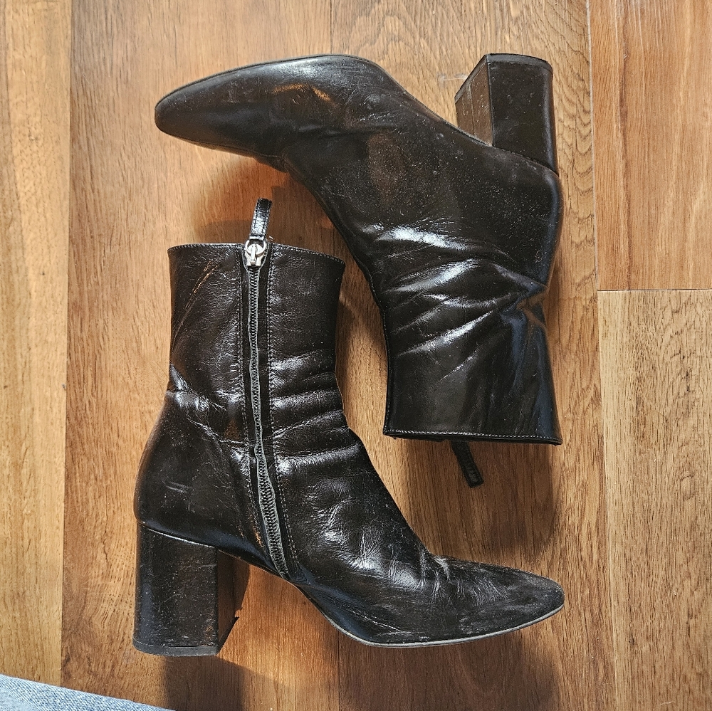 Zara Patent Leather Booties
